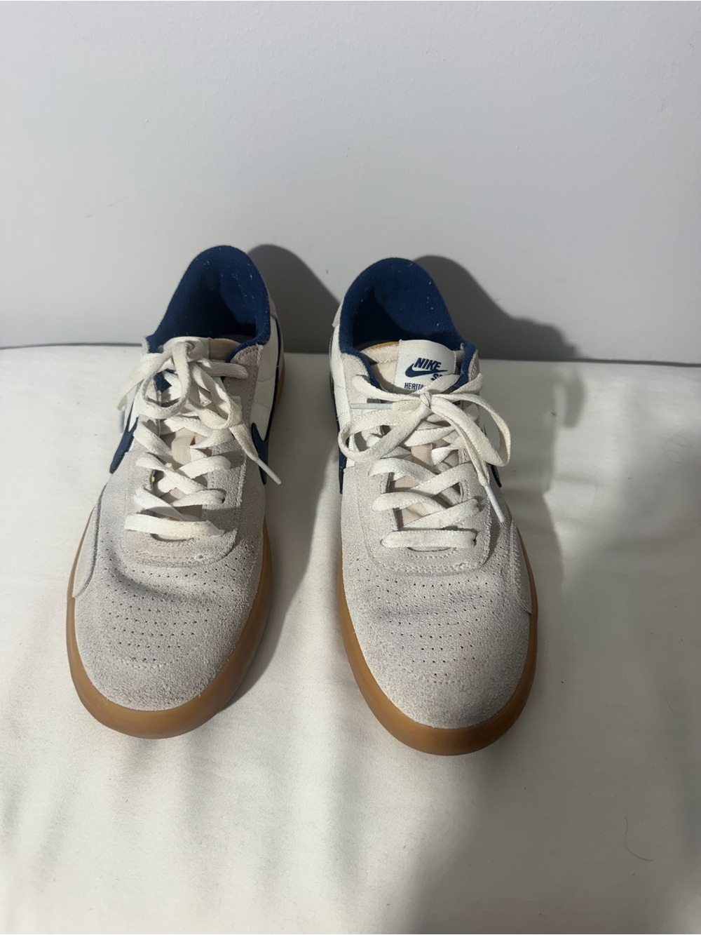 Nike SB Heritage Vulc Summit White Navy Men's Sneakers Size 8 Casual Shoes
